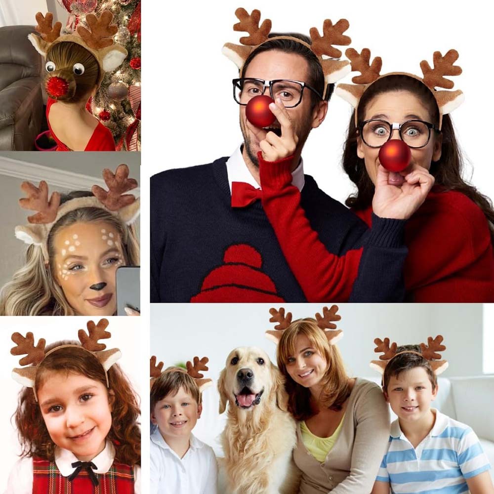 1Pc Deer Antlers Headband Reindeer Headband Xmas Halloween Women Reindeer Costume