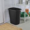 10 Gallon Plastic Rectangular Wastebasket Open Top Comfortable Handle Space Saving Ideal Kitchen Bathroom Office Indoor Use