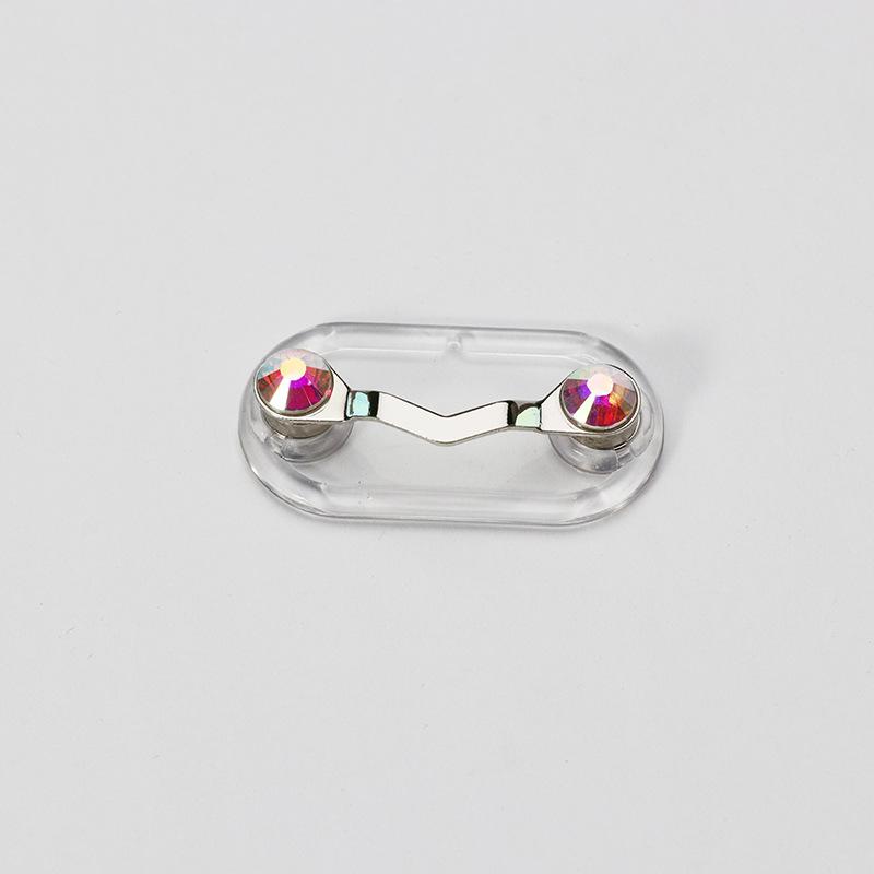 Upgraded Magnetic Eyeglass Holder V-Shaped Brooch with - Glasses Clip for Men Women Shirt Purse Hat