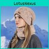 Knitted Winter Hat And Neck Warmer Set For Women With Windproof And Thermal Protection