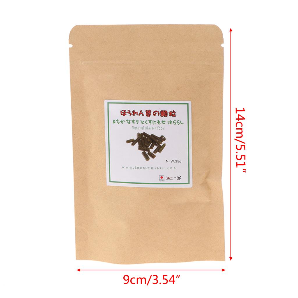 Spinatsticks-Futter, Fischfutterpellets, sinkende Diät für am Boden fressende Fische, 35 g, gemischte Diät für Kristallgarnelen