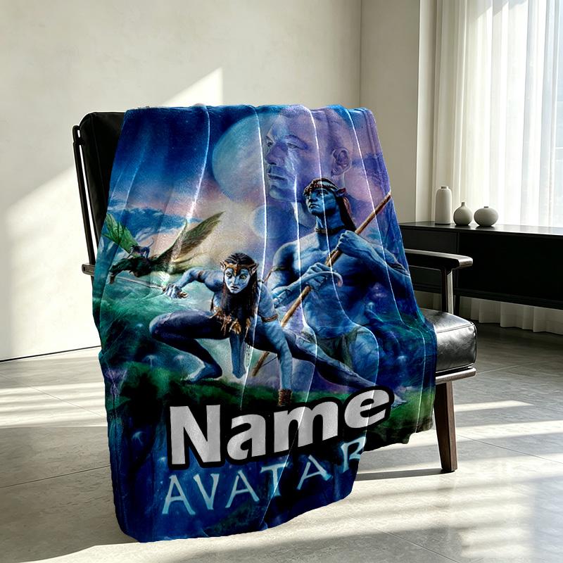 Custom Name Personalized Avatar Print Blanket, Home Decor, Bedroom, Sofa, Camping, Couch, Gifts for Birthday Christmas