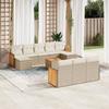 VidaXL Garden Lounge Set with Cushions 11 Pcs, Patio Sofas, Patio Furniture Set, Outdoor Furniture, Beige 3228102