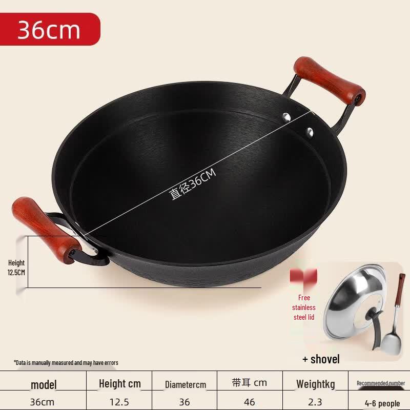 GOWKE Traditional Double-Handle Cast Iron Pot