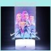 Kpop Demon Hunters 3d Acrylic Night Light With Remote Control For Collectors Fans