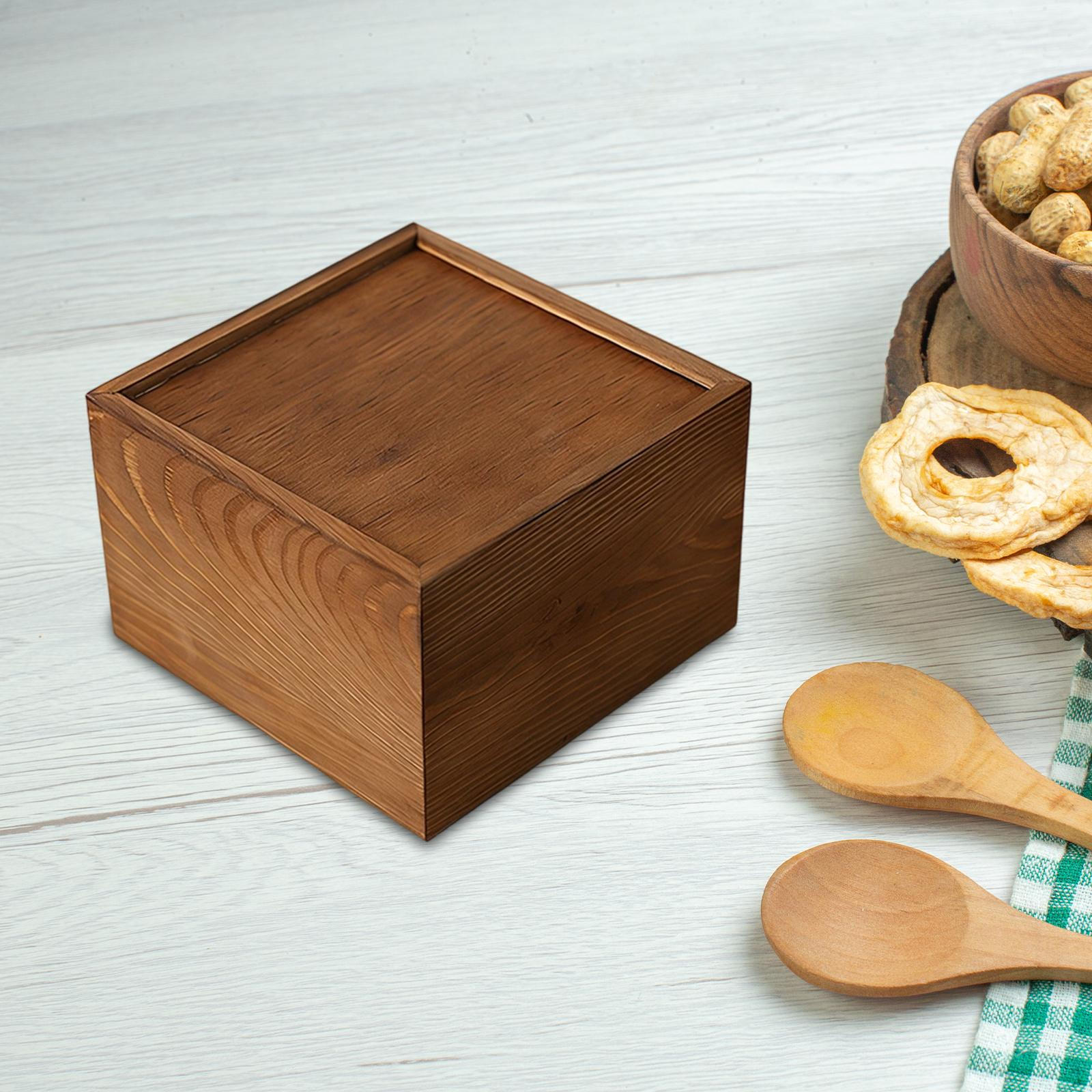 Keepsake Box Wooden Organizer with Sliding Lid Candy Vintage Jewelry Souvenir Holder