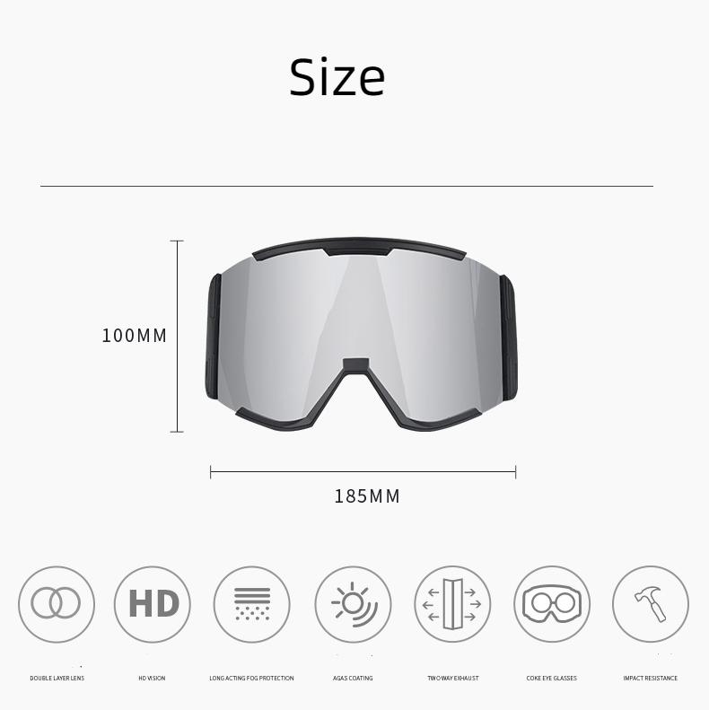 Lyžařské brýle,UV ochrana proti zamlžování sněhu,Snowboardové brýle pro muže, ženy pro dospělé