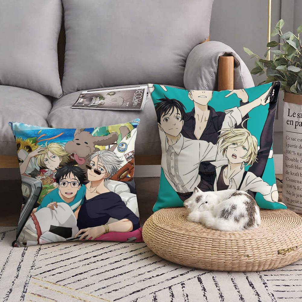 Yuri On ICE Anime Pillow Case Square Pillow Bedroom Sofa Leisure Comfort Cushion Car Living Room Home Decoration