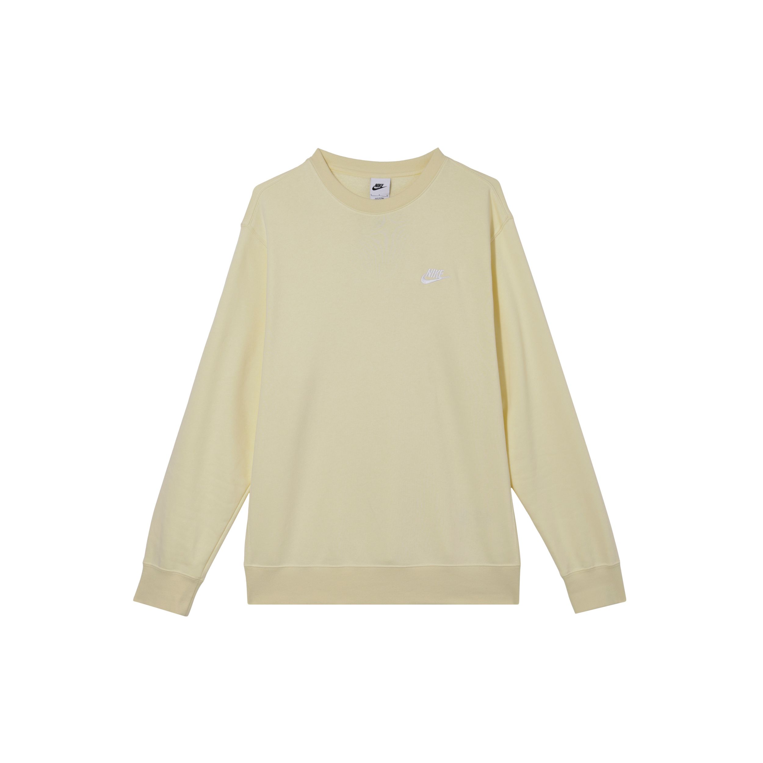 

Мужской флисовый свитшот с круглым вырезом и вышитым логотипом Nike Sportswear Club, светло-желтый BV2663-744 L