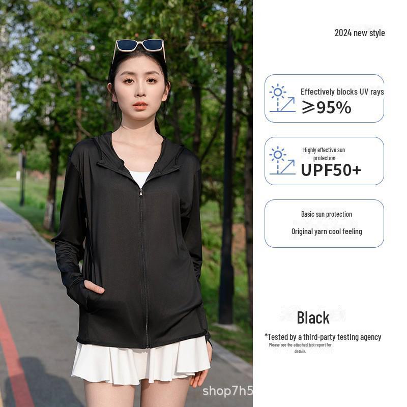 Qinlimei UPF50+ Hooded Sun Protection Ice Silk Jacket for Men & Women