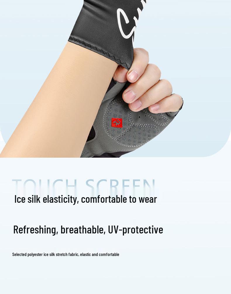 Unisex Half-Finger Cycling Gloves – Non-Slip, Shock Absorbing, Sun Protection for Mountain and Road Biking.