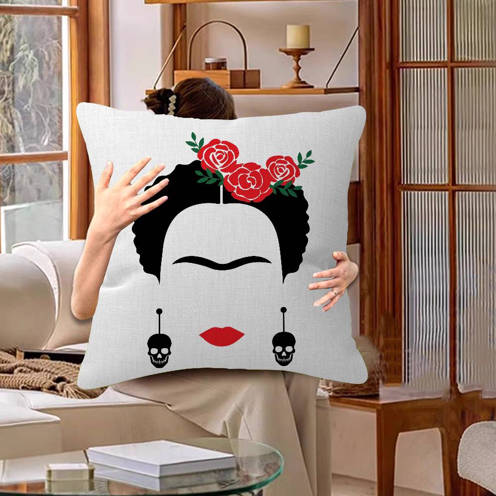 Art Frida Cushion Cover Inches Farmhouse Decor Home Throw Pillow Covers for Couch Decorations