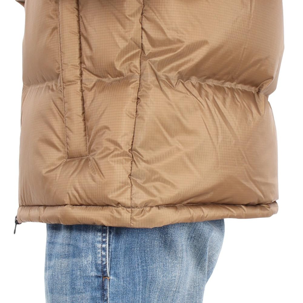 The North Face Windstopper Nuptse Hoody Down Utility Size L Jacket, Brown,