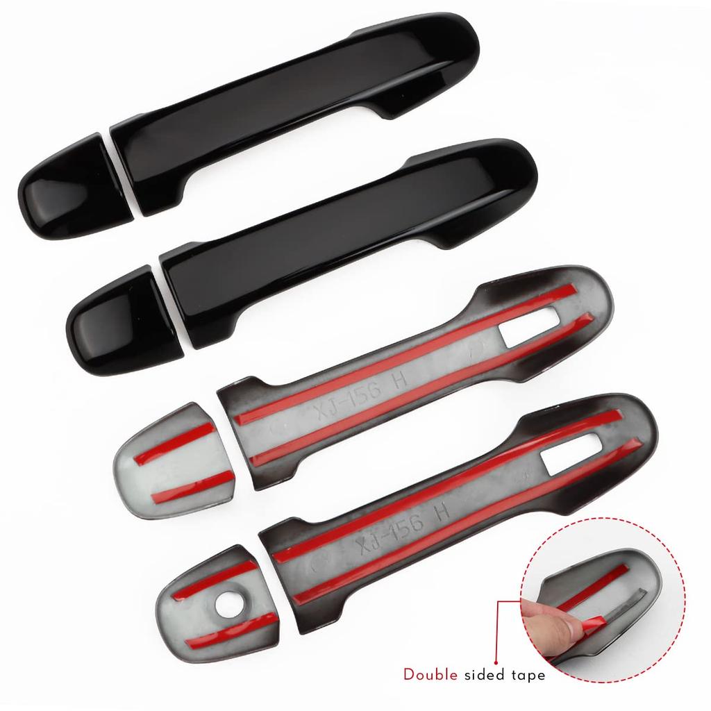 MARCHFA (Subaru Forester Sk, Subaru XV, Subaru Impreza) Exterior Door Handle Cover Trim (Piano Black with 2 Sensor Holes)