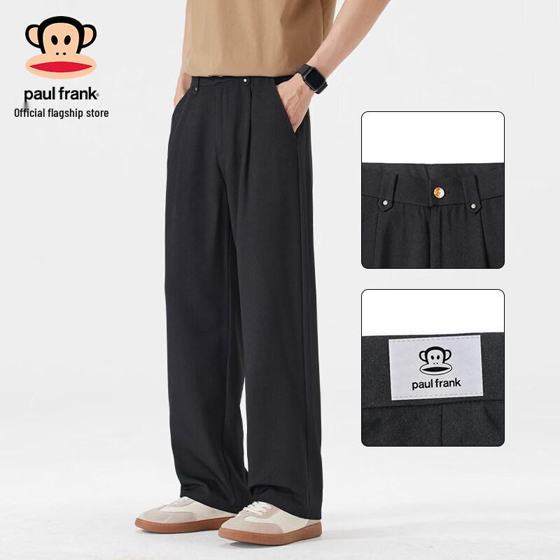 Paul Frank Men s Draped Old Money Style Casual Straight-Leg Pants 30