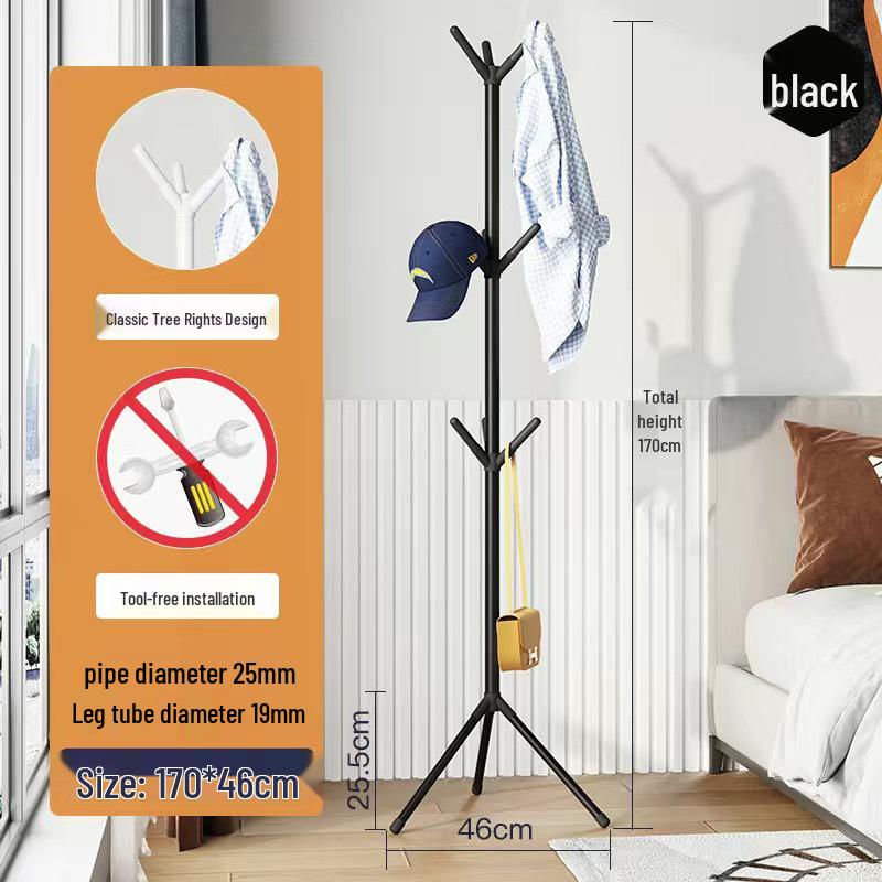 

Triangle Floor Coat Rack - Tool-Free, Space-Saving, Detachable Clothes Hanger for Entryway Storage