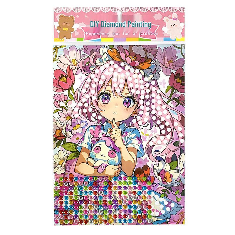 Kids' Cartoon DIY Acrylic Gem Stickers: Fun Educational Diamond Stickers for Girls