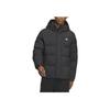 Adidas Logo Casual Windproof Warm Loose Hooded Jacket Men Jackets Black IW0779