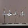 Minimalism Band Musician Figures Statue Desk Decoration Metal Crafts Ornaments Dancer Character Sculpture Modern Home Decor