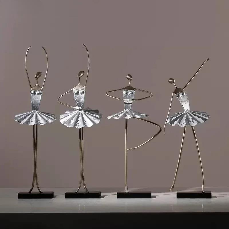 Minimalism Band Musician Figures Statue Desk Decoration Metal Crafts Ornaments Dancer Character Sculpture Modern Home Decor