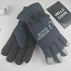 Autumn and Winter New Men's Fleece Thickened Thermal Gloves