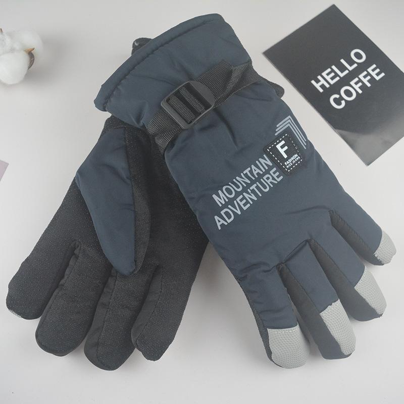 Autumn and Winter New Men's Fleece Thickened Thermal Gloves