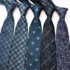 Navy Blue Series Oblique Striped Tie Men'S Business Flower 8Cm Polyester Silk Tie