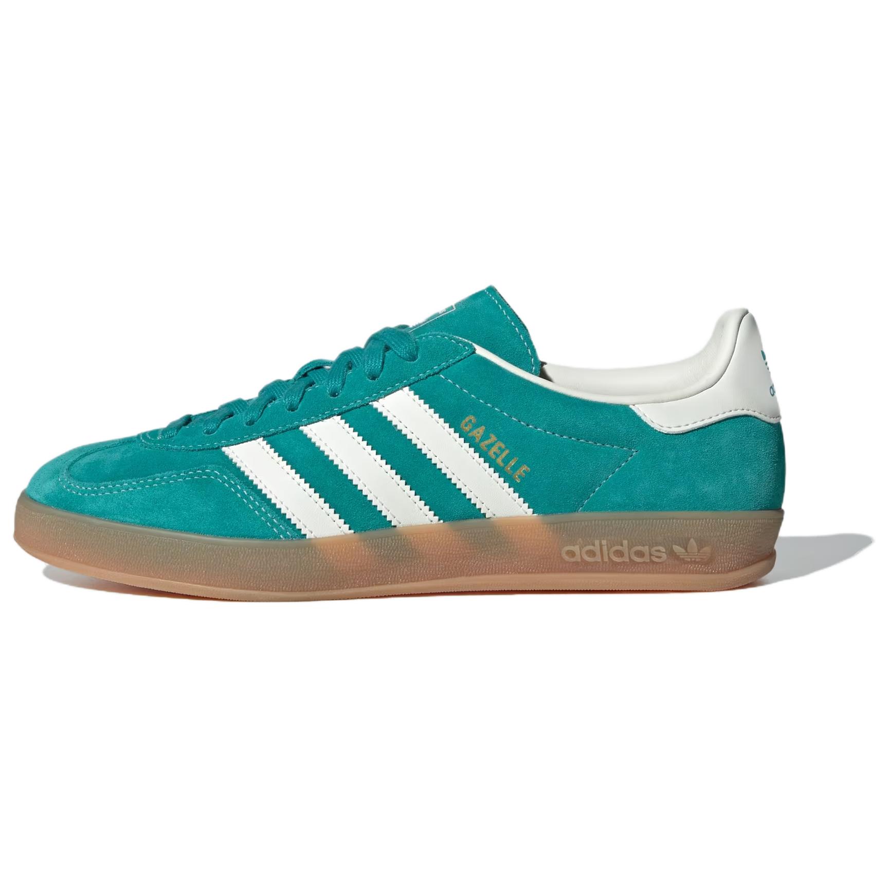 

adidas Gazelle Indoor Pure Teal Men Sneakers Off-White Gold-Metallic JQ8391 40