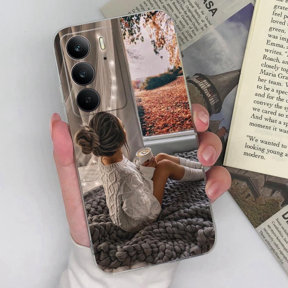 Huse de Telefon Pentru OPPO Realme 13+ C75 Neo7 Find X8 Pro Reno 13 Pro 13F P1 Speed Lucky Girl Silicon Moale Transparent Anti-Alunecare Huse Spate Pentru Oppo Shell Capa