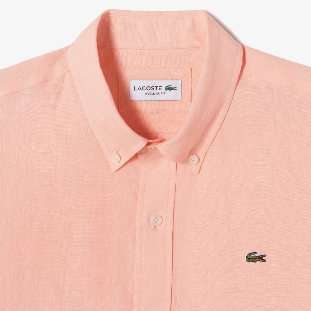 Lacoste Men's Solid Linen Shirt CH769E-56GUI2