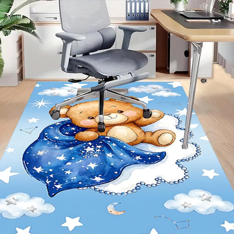 1PC Bear Cloud Extra Large Non-Slip Floor Carpet, Office, Family, Bedroom, Studio - Large Area Rug,Longlasting Material-K0407