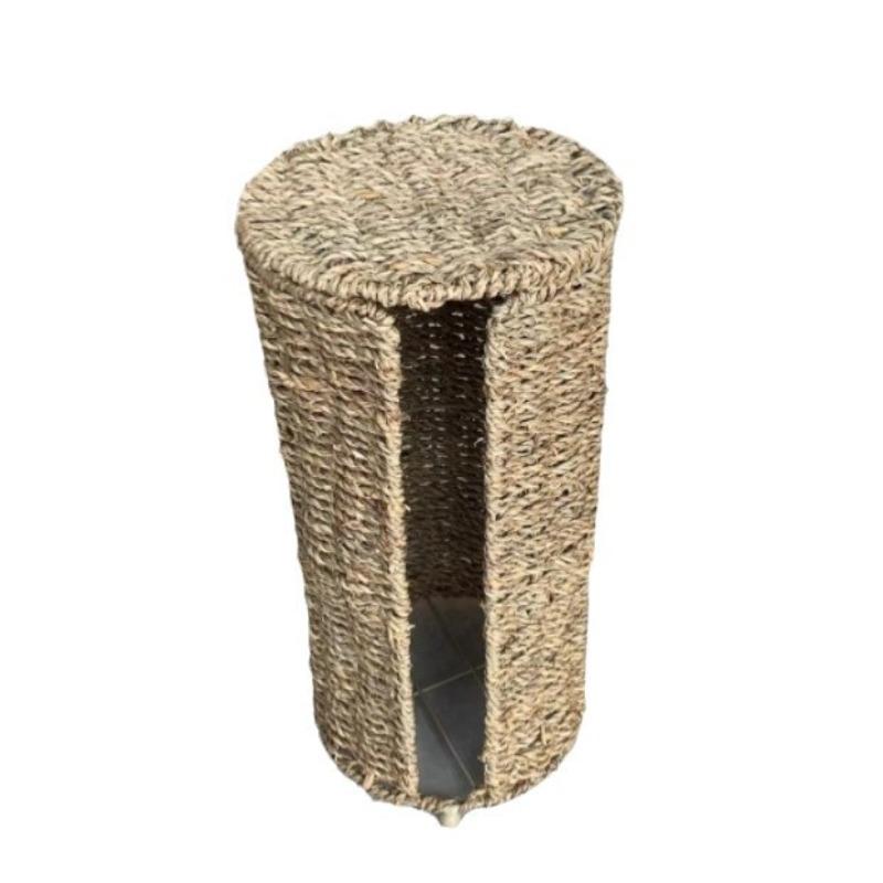 1PCS Handmade Seagrass Bathroom Storage Basket Kitchen Bath Organizer for Indoor Use Natural Seagrass Basket Bathroom Storage