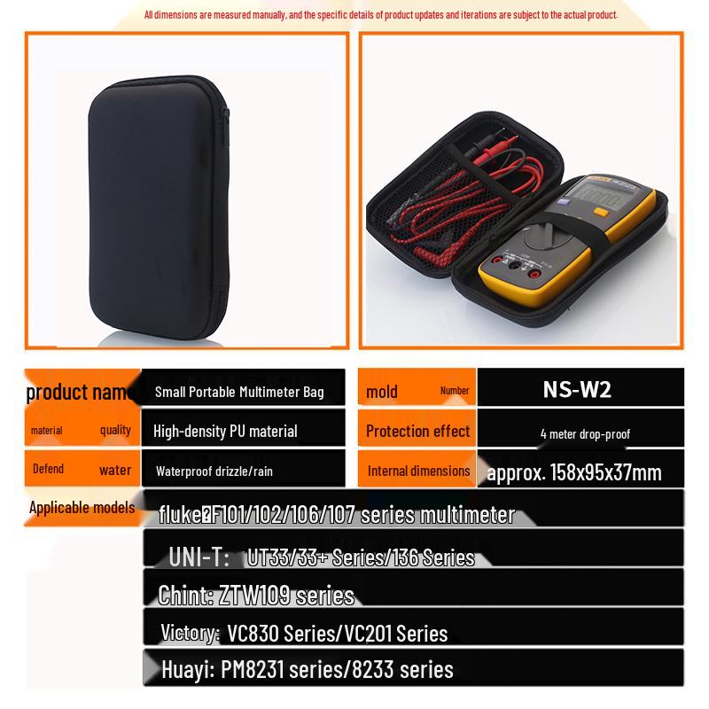 Universal Portable Multimeter Instrument Toolkit Bag