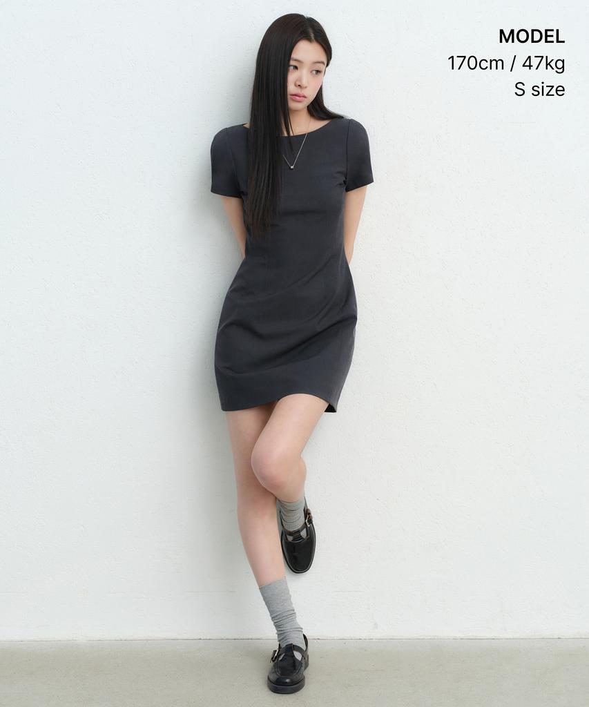 Musinsa Standard Woman Women'S Formal Mini Dress [Gray]