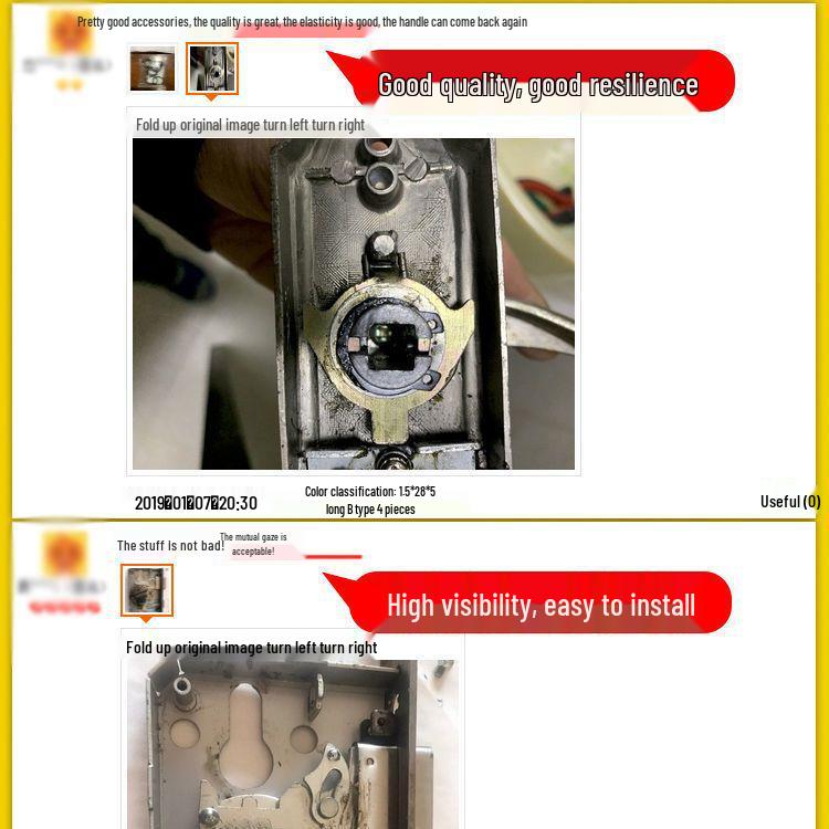 Gelber Innentürgriff Diebstahlsichere Torsionsfeder für Hotel- oder Badezimmer-Schiebetür.