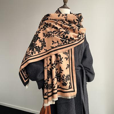Sciarpa Calda in Finto Cashmere Elegante Nobile alla Moda da Donna Coperta da Ufficio Scialle per Aria Condizionata Sciarpa