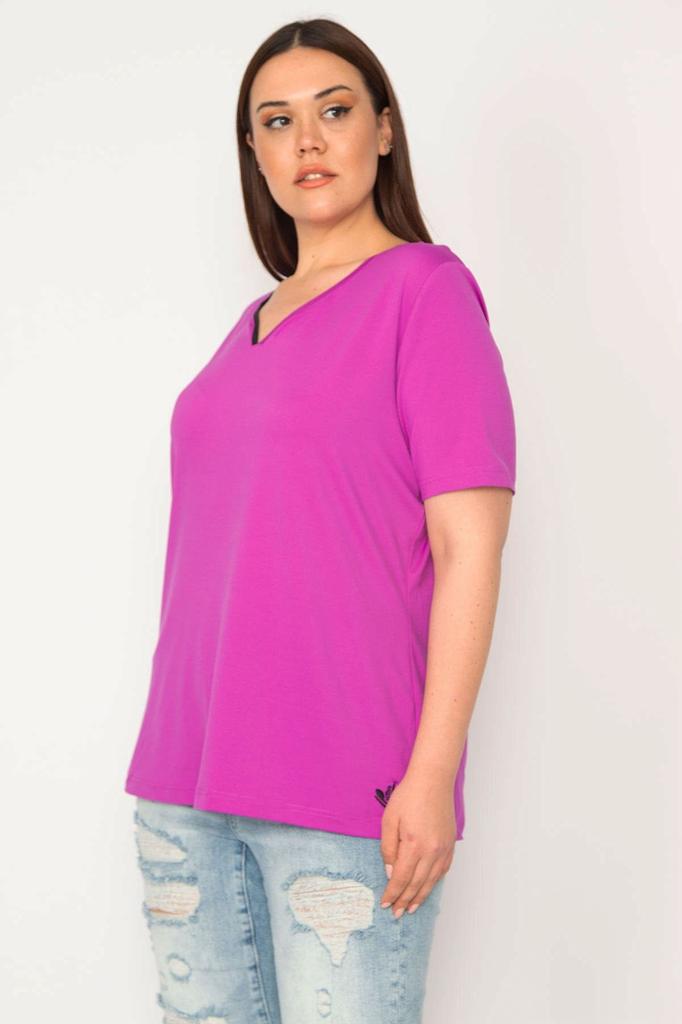 Damen Übergröße Bluse Grün Plus Size Einzelkragen Gerippte Sportbluse