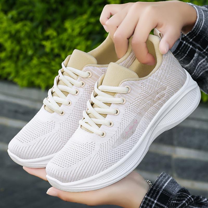 Women's Summer Breathable Mesh Sneakers with Soft, Thick Soles
