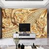 European Style 3D Stereo Diamond Flower Jewelry Wallpaper Living Room TV Sofa Bedroom Luxury Home Decor Wall Papers Photo Murals