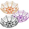 Creative 1 Pcs Halloween Spider Web Fruit Plate Drain Basket Festival Atmosphere Cartoon Candy Box Home Decorations Supplies