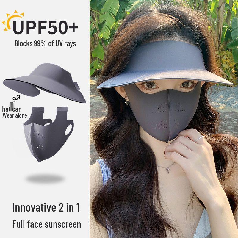 Women's UV Protection Face Mask Hat for Summer Outdoor Activities