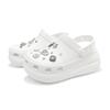 Crocs Crush Clog EVA Lost Saturn High Street Fashion Simple and Versatile Vintage Style Hole Shoes Women's White