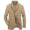 Chaqueta Casual de Negocios para Hombre de Primavera y Otoño Talla Grande de un Solo Botón con Protección Solar Retro de una Sola Capa