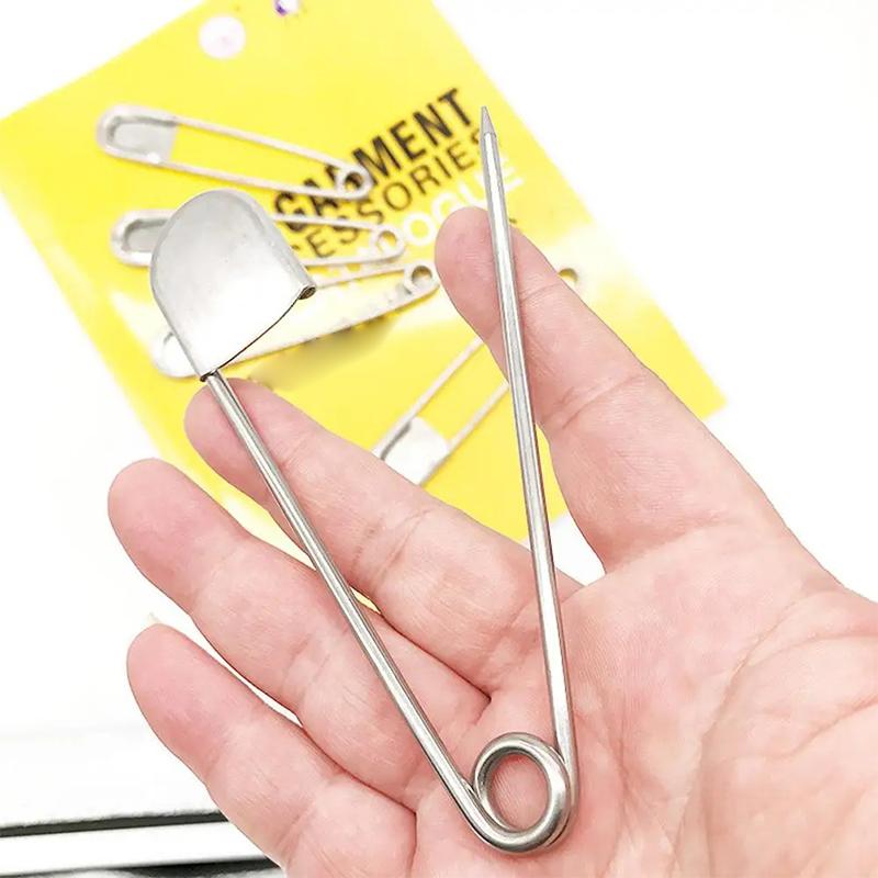 Large Size Stainless Steel Safety Pin 1Pcs 12.8Cm Diy Sewing Tools Accessory Needles Wrapped Safety Pins For Fixing Files