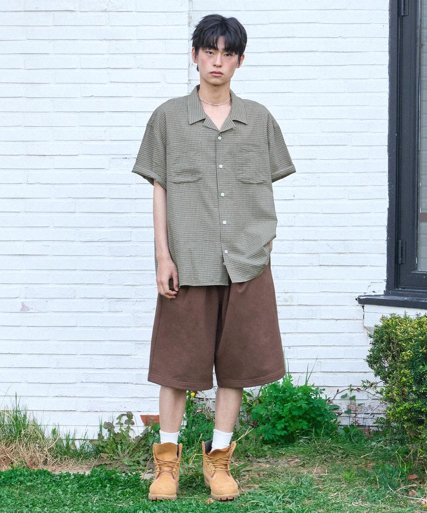 FILLUMINATE Side Tuck Bermuda Sweat Shorts - Brown