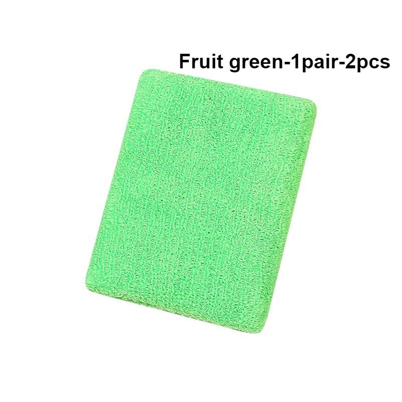 New Hot 1Pairs 2Pcs Set Breathable Cotton Wrist Sweatbands Sweat Absorbent Wristbands for Tennis Football Basketball Running Gym 1