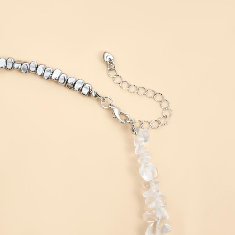 Delicate Heart Pendant Necklace Starfish Tassels Neckchain for Valentine's Day or Event Wear Handmade Clavicle Chain