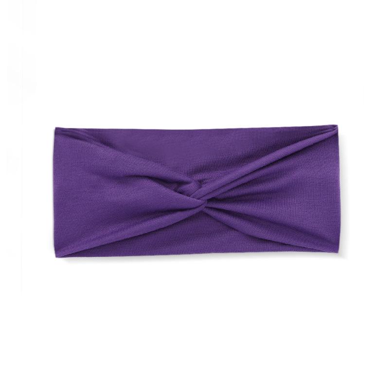 Yoga Sports Headband Elastic Non-slip Wide Headband Candy Color Headband Exercise Running Sweat-absorbent Women's Headband