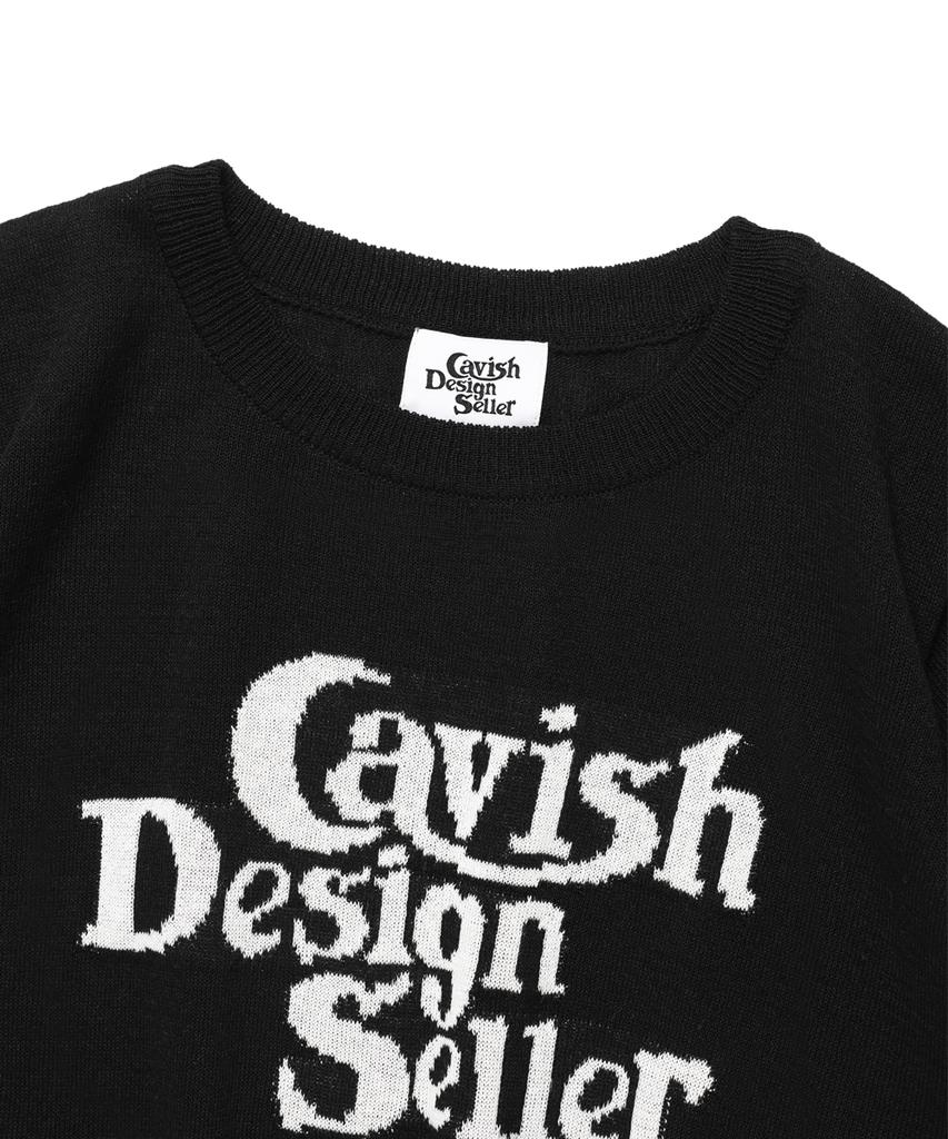 CAVISH W Seller Logo Intarsia Knit Black(Cv2Emfk601A)