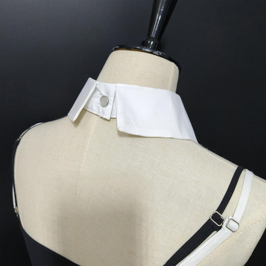 Fashion Detachable Shirt Collar Accessory Victorian Layered Ruffled Front Lapel False Collar Blouse Top for Women Favor